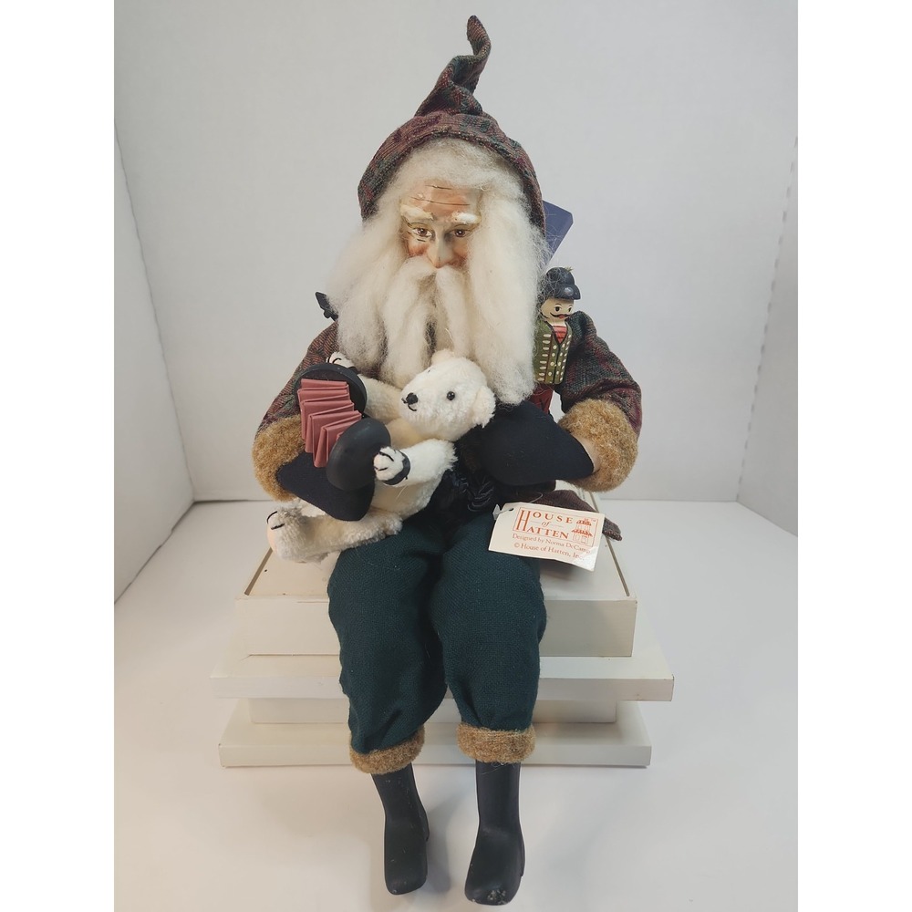 Vintage 90s House of Hatten Santa 15" Shelf Sitter Norma DeCamp Christmas Past